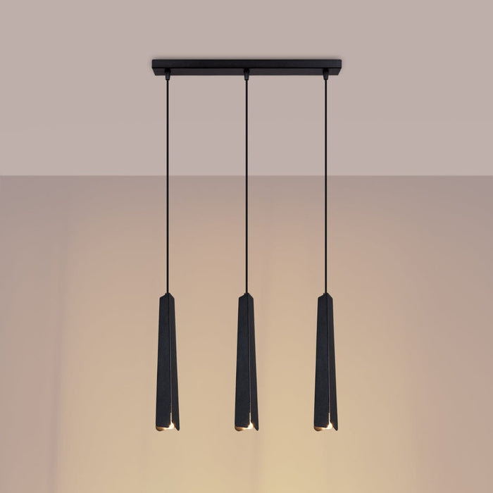 Pendant lamp PRYSM 3L black Sollux Lighting SL.1402