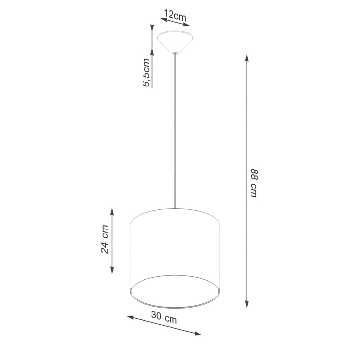 Pendant lamp NOVA 30 white Sollux Lighting SL.1403