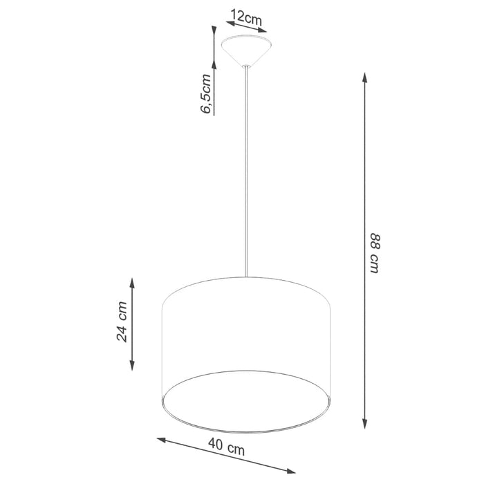 Pendant lamp NOVA 40 white Sollux Lighting SL.1404