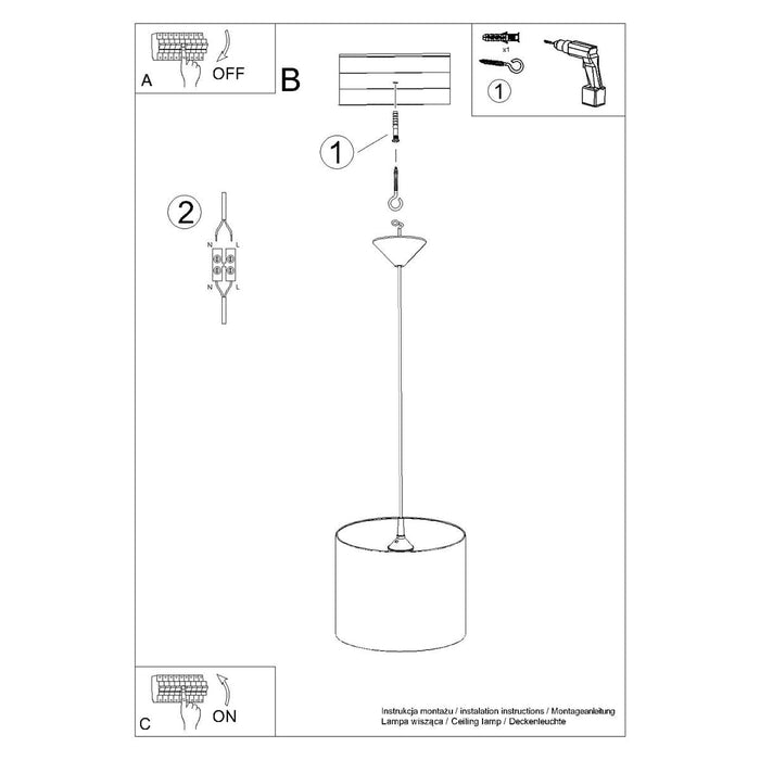 Pendant lamp UNICORN 30 Sollux Lighting SL.1412