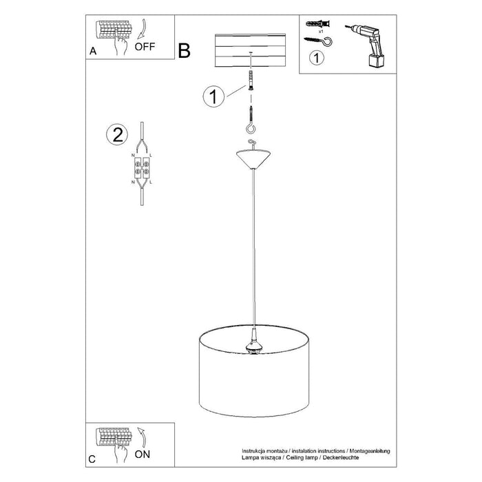 Pendant lamp UNICORN 40 Sollux Lighting SL.1413