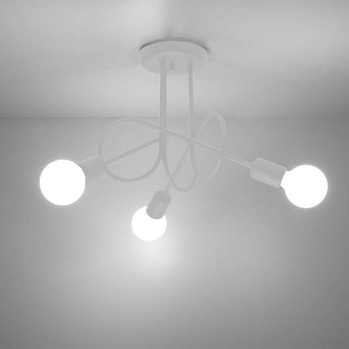 Chandelier LOOP 3 white Sollux Lighting SL.1431