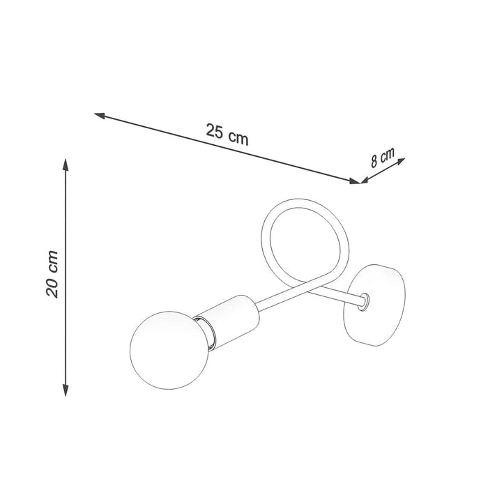 Wall lamp LOOP black Sollux Lighting SL.1433