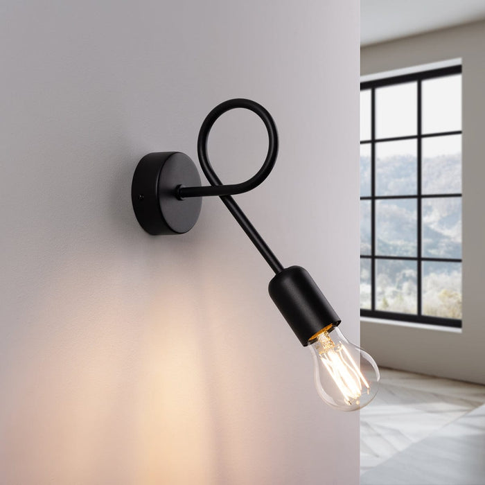 Wall lamp LOOP black Sollux Lighting SL.1433