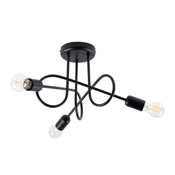 Chandelier LOOP 3 black Sollux Lighting SL.1434