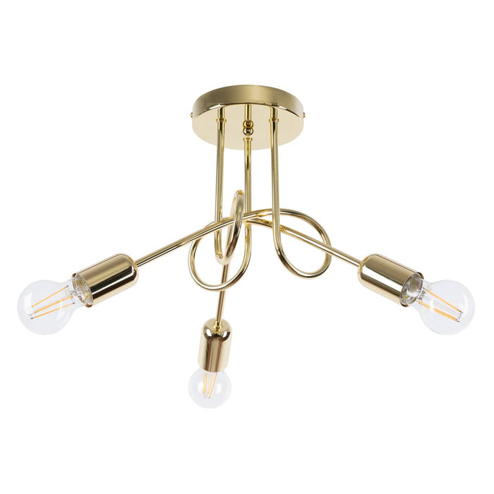 Chandelier LOOP 3 glossy gold Sollux Lighting SL.1437