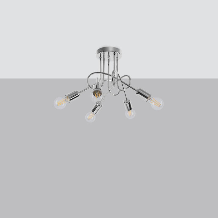 Chandelier LOOP 5 chrome Sollux Lighting SL.1441