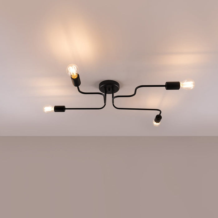 Chandelier VECTOR 4 black Sollux Lighting SL.1446