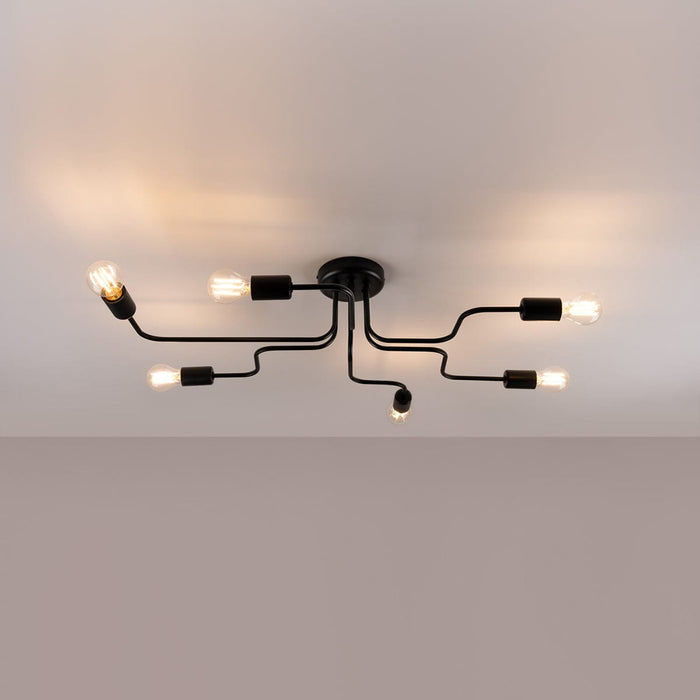 Chandelier VECTOR 6 black Sollux Lighting SL.1447