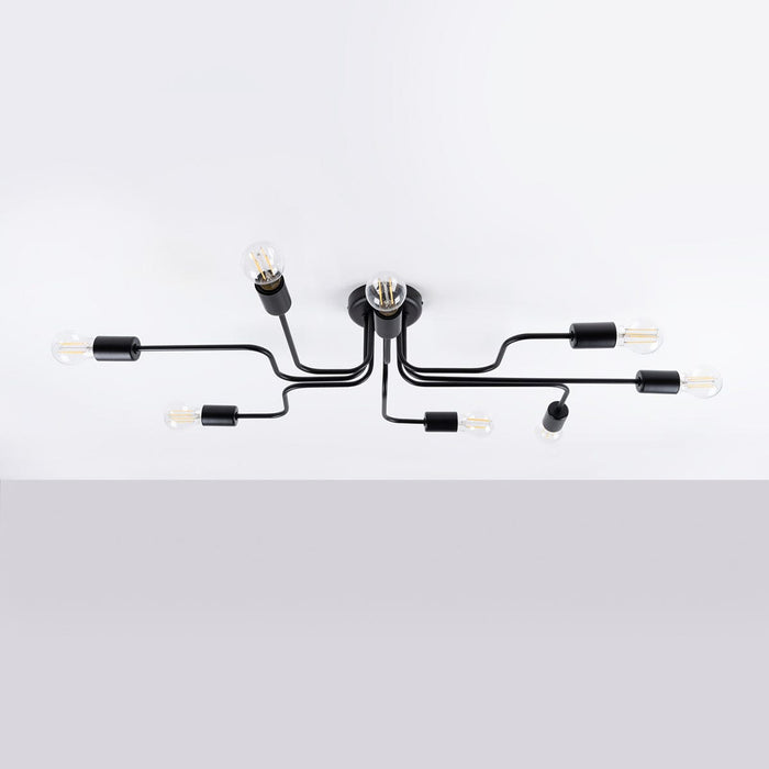 Chandelier VECTOR 8 black Sollux Lighting SL.1448