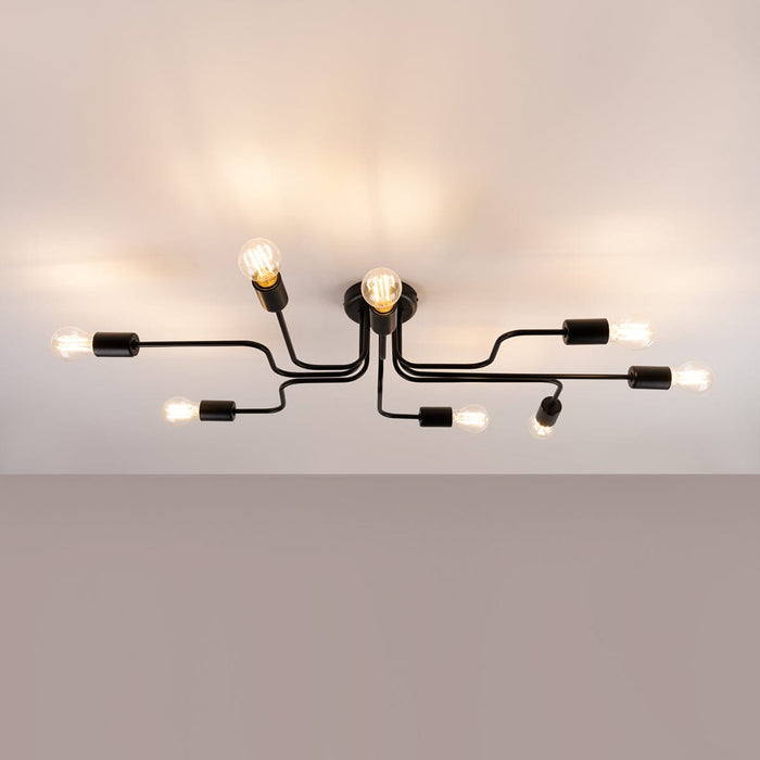 Chandelier VECTOR 8 black Sollux Lighting SL.1448