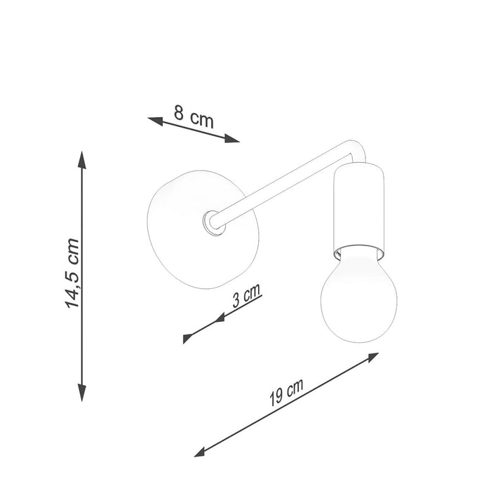 Wall lamp NORAH black Sollux Lighting SL.1449