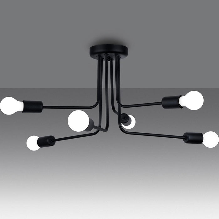 Chandelier NORAH 6 black Sollux Lighting SL.1452