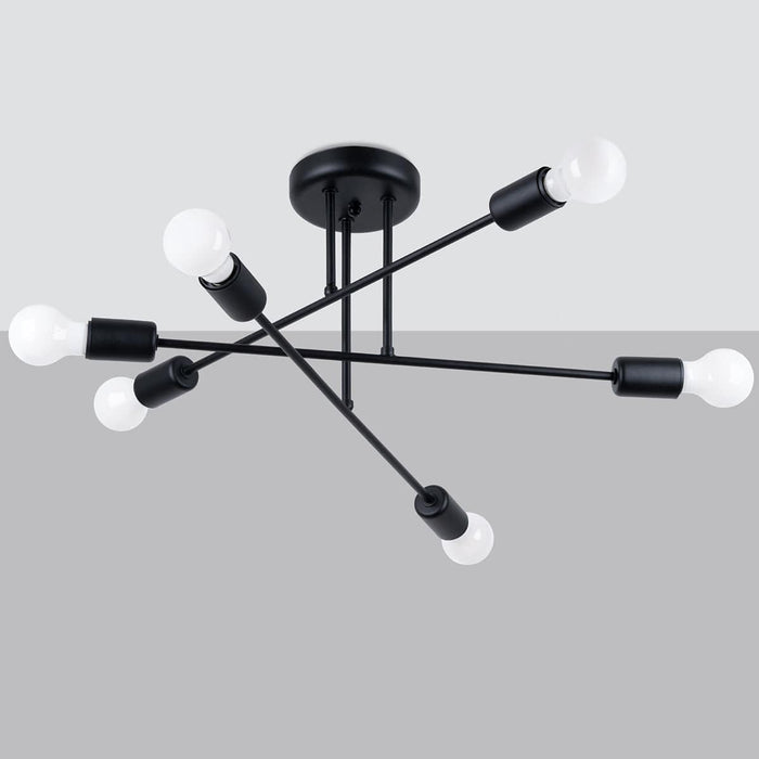 Chandelier NORAH 6R black Sollux Lighting SL.1453