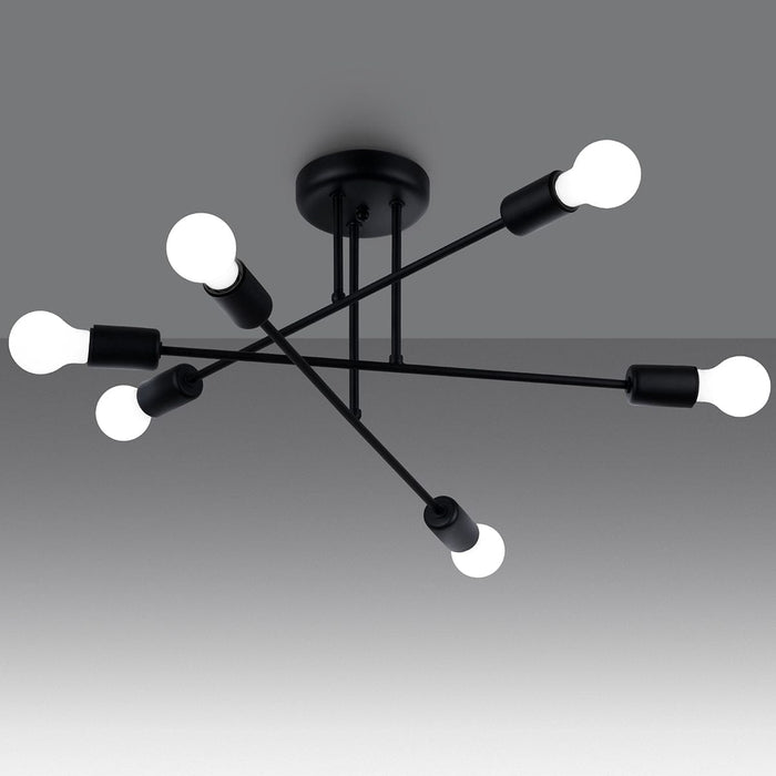 Chandelier NORAH 6R black Sollux Lighting SL.1453