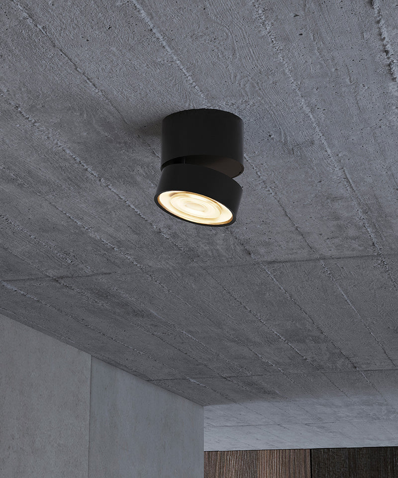 15-8038-60-MS, SPOTLIGHT KIVA SURFACE Ø95MM 13.2W LED WARM-WHITE 3000K CRI 92 22.7º PHASE CUT, Black