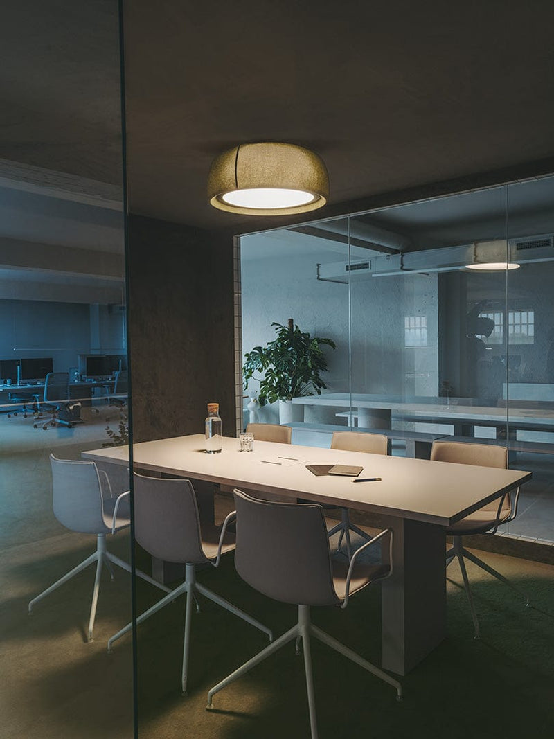 CEILING FIXTURE GONG LED 34.7 2700K PHASE CUT VERD RAL 6003 MATT TEIXIT TEXTIL V