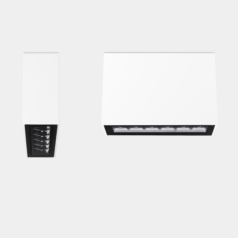 15-A121-14-DS, CEILING FIXTURE BENTO SURFACE 6 LEDS IP66 14.7W LED WARM-WHITE 3000K CRI 92 DALI, White, Transparent