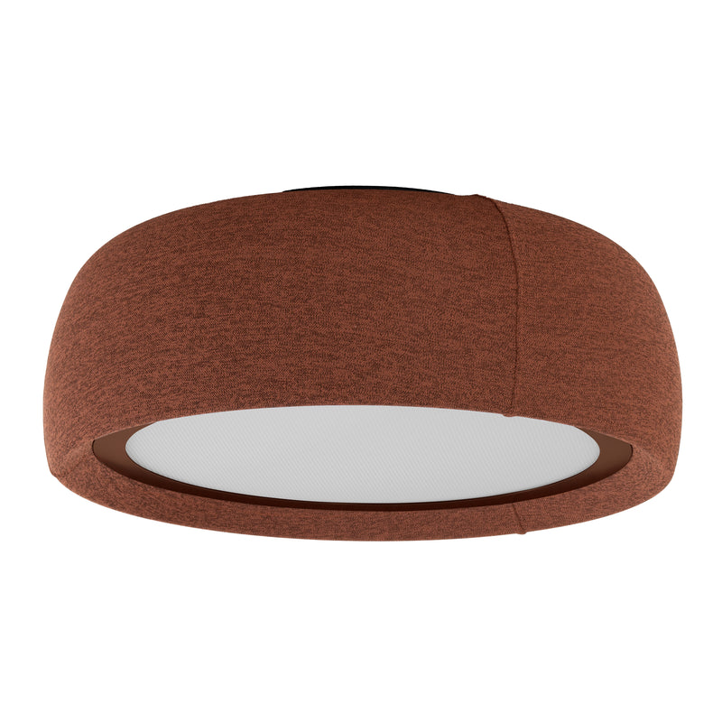 Gong Microprisma Ø600 Surface Ceiling Light | 36.5W 4000K CRI92 DALI-2 / Push | Mahogany Brown | 15-A368-W1-L1