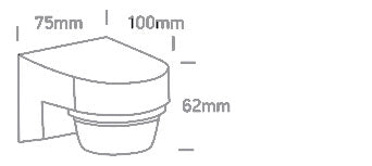 22006A: 230V 800W (LED) 1500W (Incandescent) Wall mounted Infrared Motion Sensor. Time delay, daylight sensor and detection distance are adjustable. ..