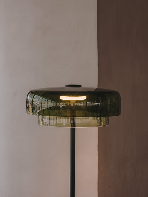 FLOOR LAMP LEVELS 2 BODIES Ø420MM + Ø320MM LED 17 SW 2700-3000-4000K PUSH BLAC