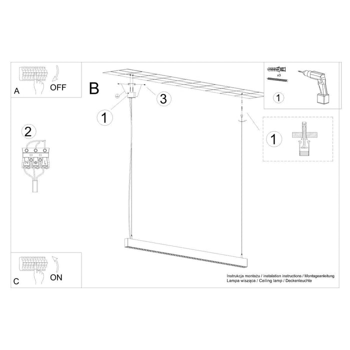 Ceiling lamp SOREN schwarz LED 3000K Thoro Lighting TH.283