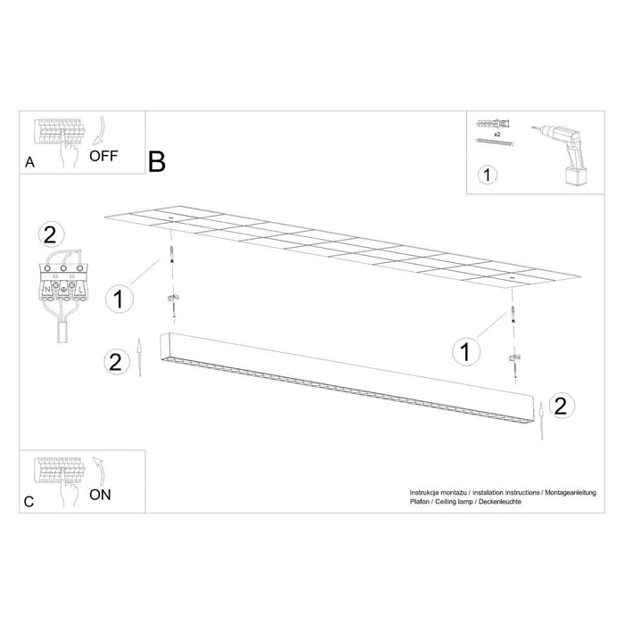 Ceiling lamp SOREN schwarz LED 4000K Thoro Lighting TH.284