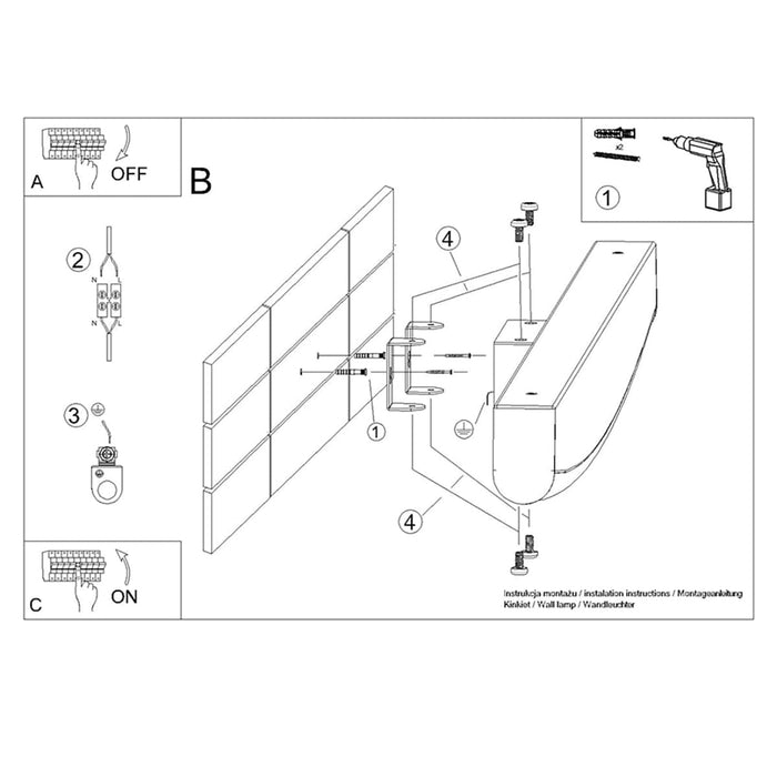 Wall lamp JORUN black LED 3000K Thoro Lighting TH.311