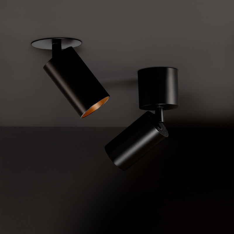 35-A141-60-00, SPOTLIGHT ATOM RECESSED Ø52 12V / 700MA 8.2W LED WARM-WHITE 2700K CRI 92 8.2º , Black, Transparent