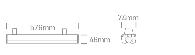 38100A/B/V BLACK LINEAR CCTV 20W PV 230V CONNECTABLE