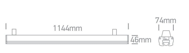 38100B/B/V BLACK LINEAR CCTV 40W PV 230V CONNECTABLE