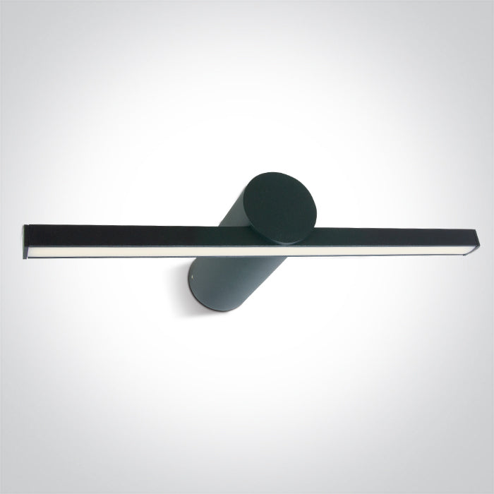 38108N/B/V BLACK BATHROOM / WALL LIGHT 8W CCTV IP44 230V
