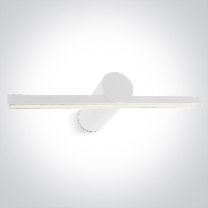 38108N/W/V WHITE BATHROOM / WALL LIGHT 8W CCTV IP44 230V