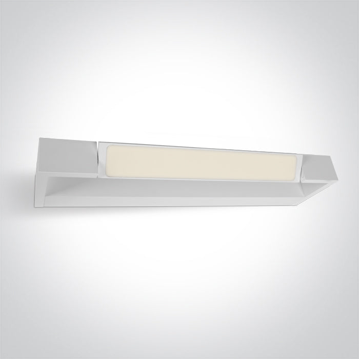 WHITE LED BATHROOM / WALL LIGHT 12W WW IP44 230V One Light 38112C/W/W