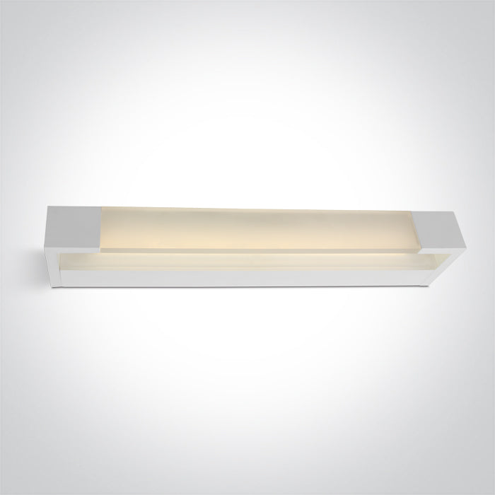 WHITE LED BATHROOM / WALL LIGHT 14W WW IP44 230V One Light 38114R/W/W