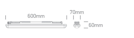 38120N/V: 18W CCT and Power variable linear fitting for surface installation.   Complete with power variable driver  ... Available in Grey