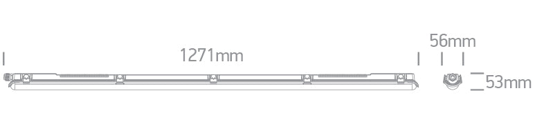 38140P: 120cm PC industrial fitting. Only suitable for 1xT8 LED tube. ... Available in Grey