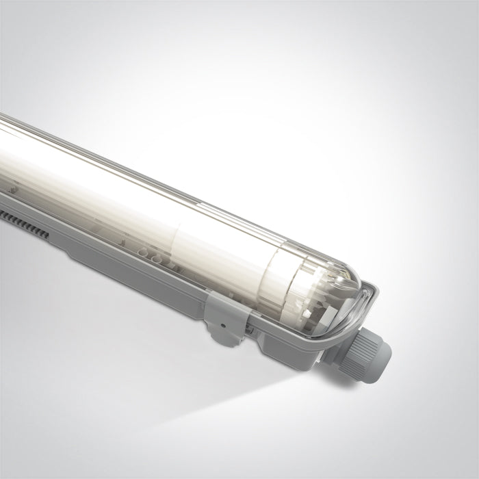 38140P: 120cm PC industrial fitting. Only suitable for 1xT8 LED tube. ... Available in Grey