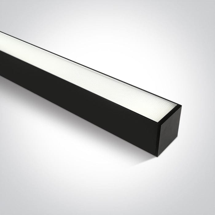 Black 50W UGR19 Linear system with diffuser 38161A/B/C