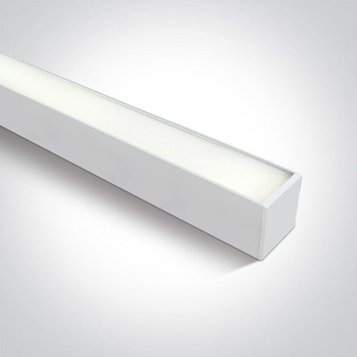 White 50W UGR19 Linear system with diffuser 38161A/W/C