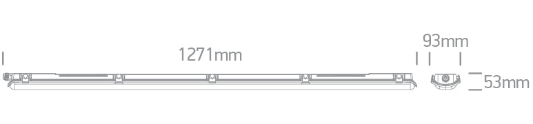 38240P: 120cm PC industrial fitting. Only suitable for 2xT8 LED tubes. ... Available in Grey