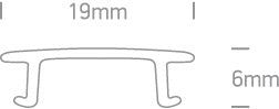 40002C/W WHITE PLASTIC COVER 2m FOR SQUARE TRACK