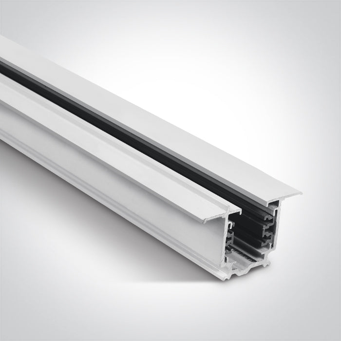 40003R/W WHITE RECESSED TRACK 3m