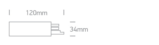 41004AL/W/L: 16A White Live End Left for DALI track..