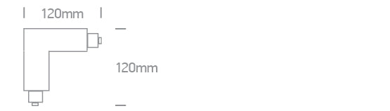 41012AL/W/R: 16A White Right Corner for DALI track..