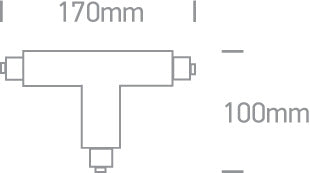 41016A/W/L WHITE T CONNECTOR LEFT