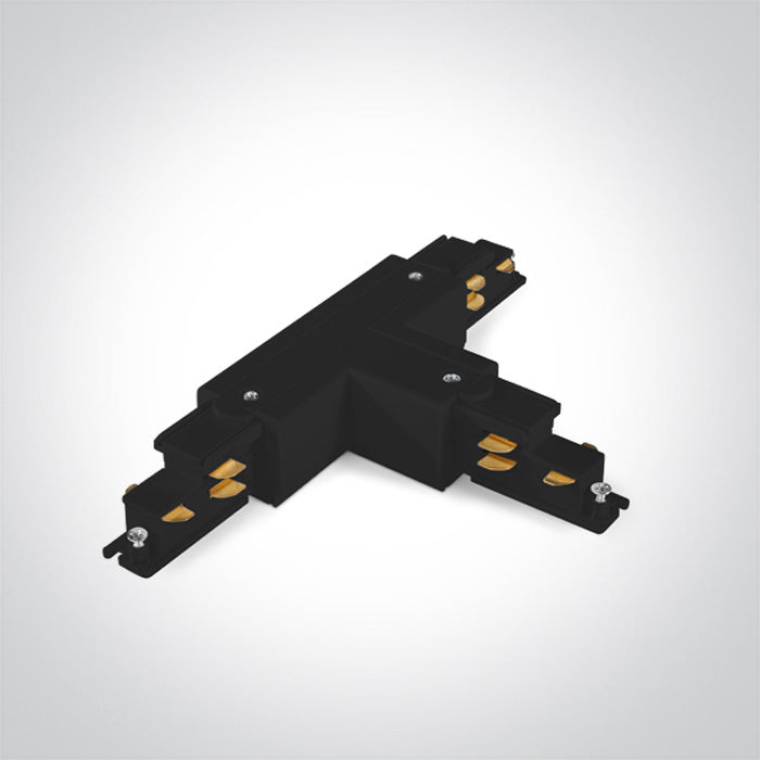 41016AL/B/R: 16A Black Right T Connector for DALI track..