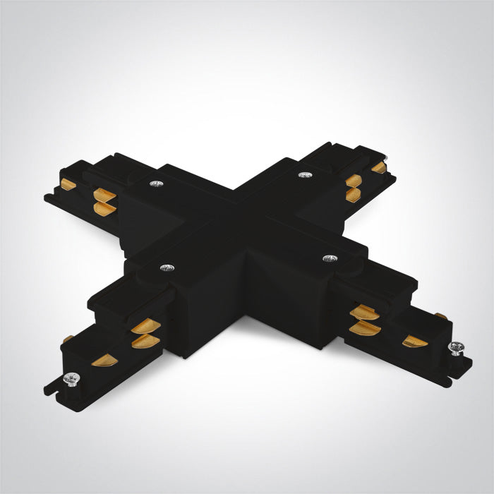 41018AL/B: 16A Black X Connector for DALI track..