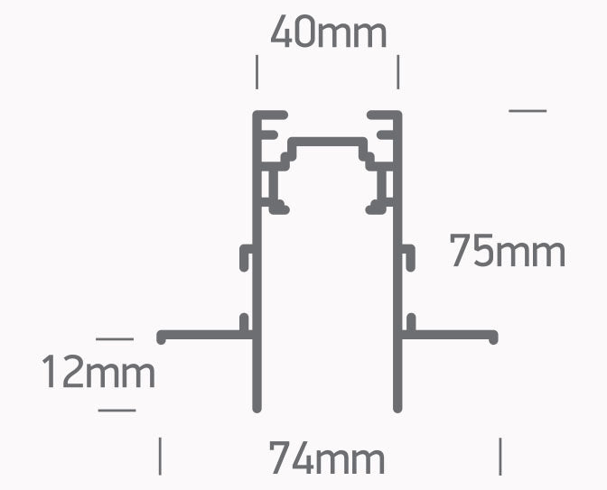 42001TR/W WHITE MAGNETIC TRIMLESS PROFILE 1m 48V MAXI