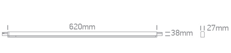 42002P/B: 62cm Black magnetic Plug & Play profile ON/OFF and DALI 48V. Max 15m/driver. Max 250W/circuit. Suitable for only 2 pcs magnetic spot..